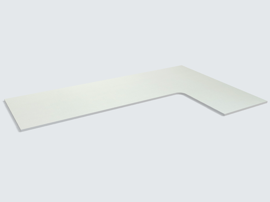 Ecktischplatte Aluminium