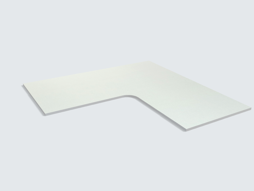 Ecktischplatte Aluminium