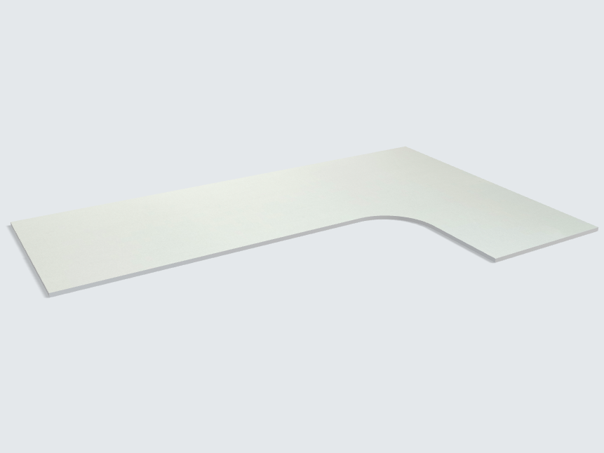 Ecktischplatte Aluminium
