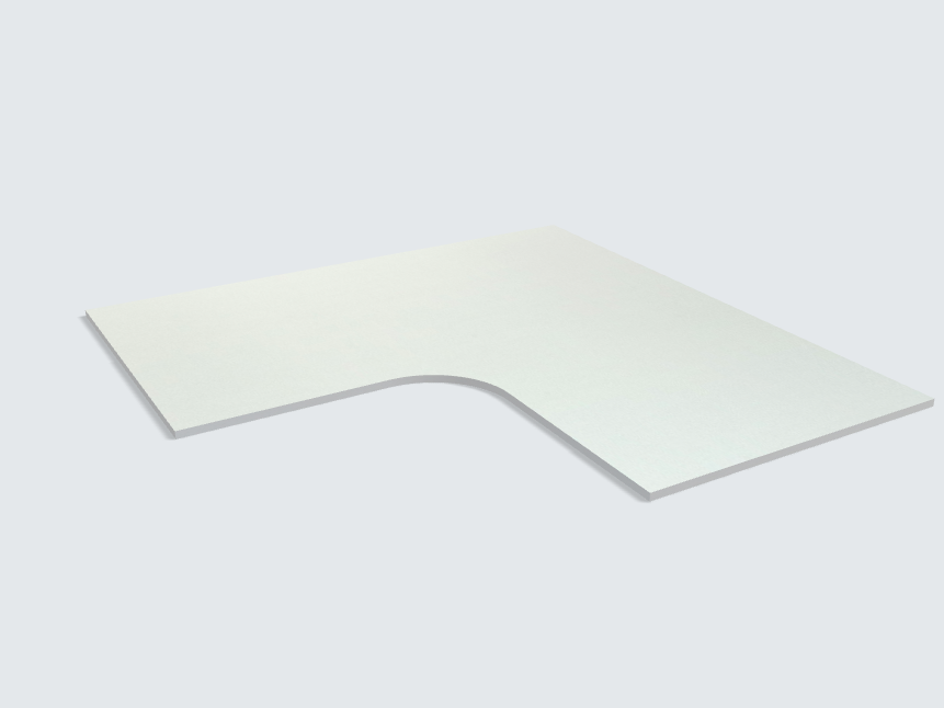 Ecktischplatte Aluminium