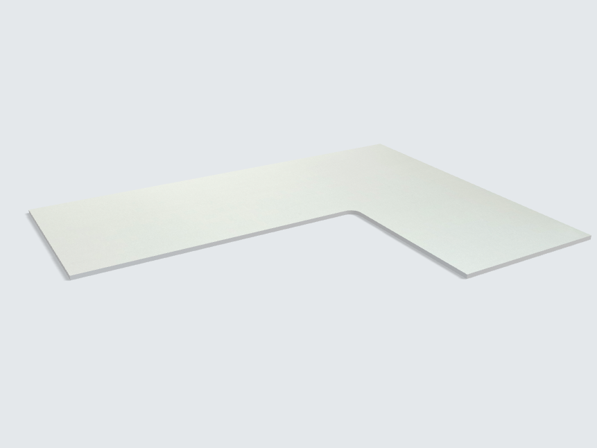 Ecktischplatte Aluminium