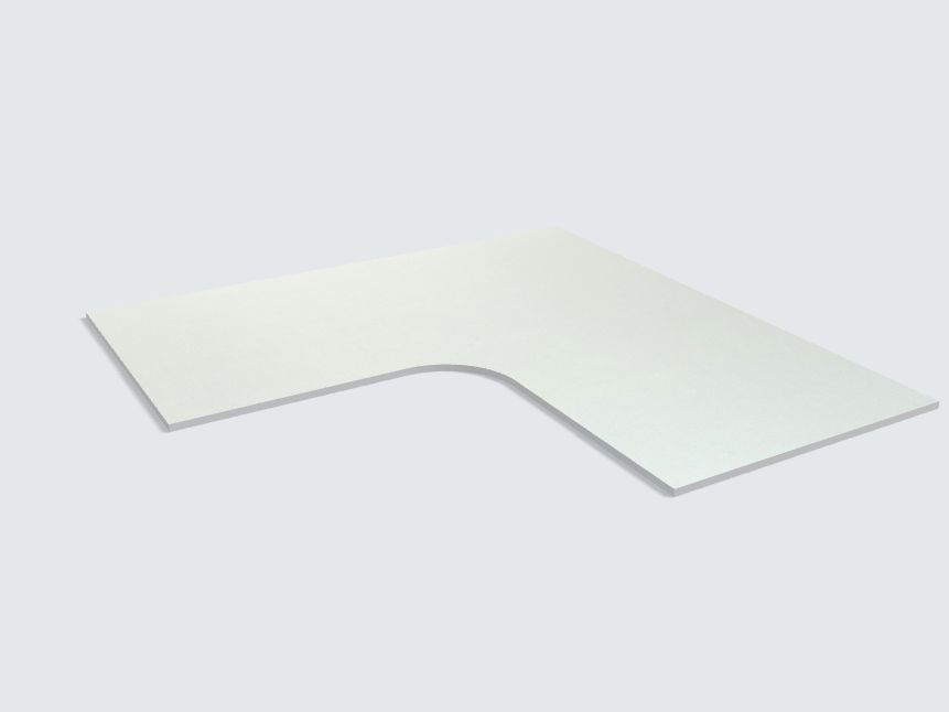 Ecktischplatte Aluminium