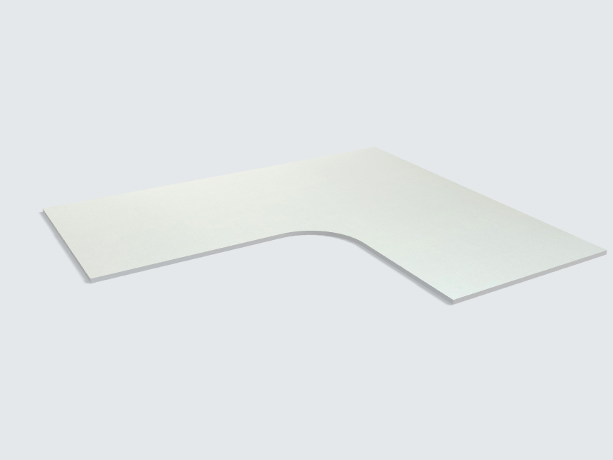 Ecktischplatte Aluminium