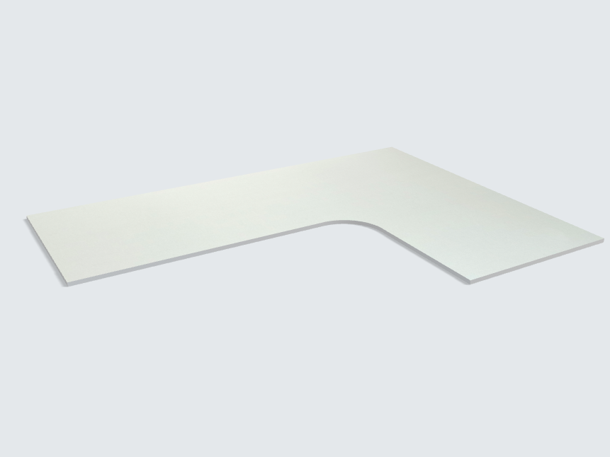 Ecktischplatte Aluminium