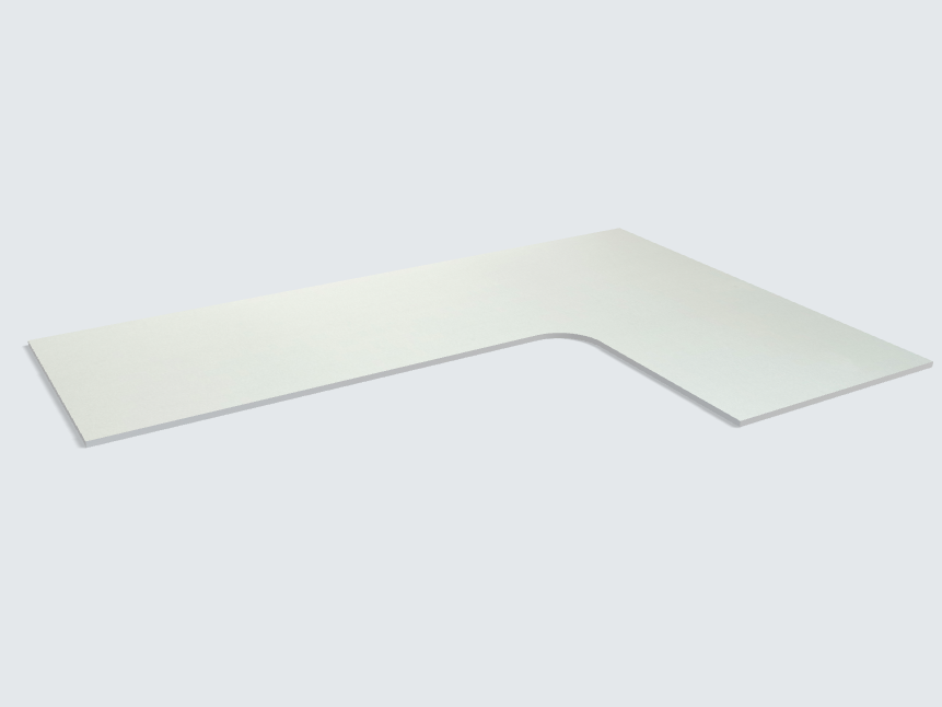 Ecktischplatte Aluminium