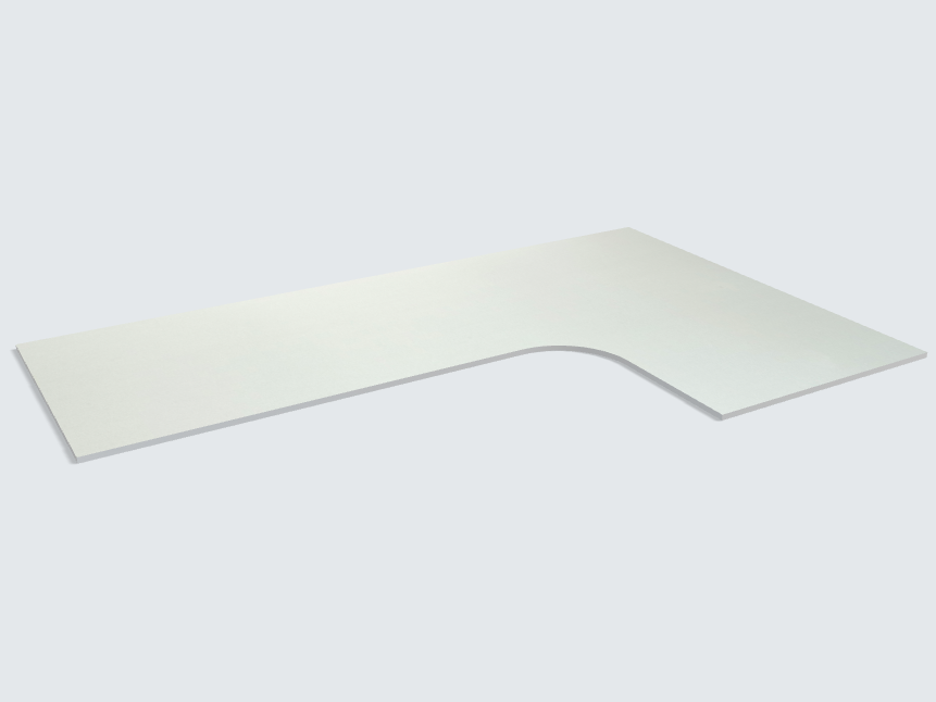 Ecktischplatte Aluminium