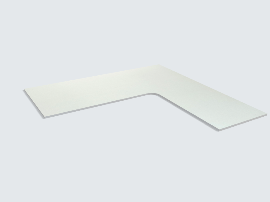Ecktischplatte Aluminium