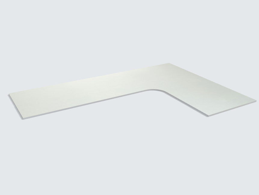 Ecktischplatte Aluminium
