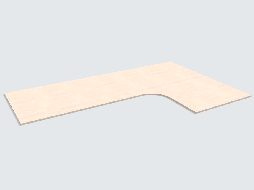 Ecktischplatte Keramik Beige