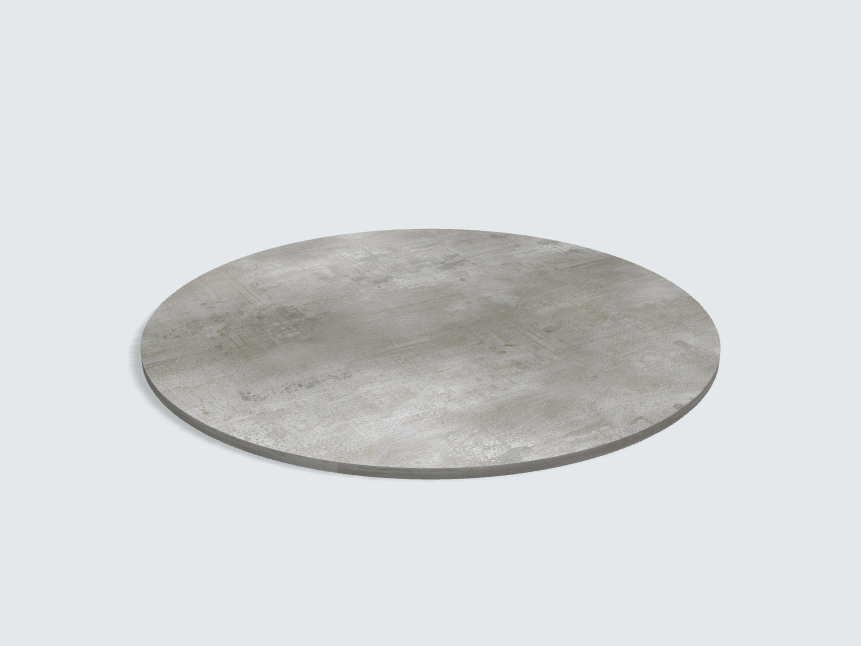 Tischplatte oval / kreisförmig 44375 DP Beton Art Perlgrau