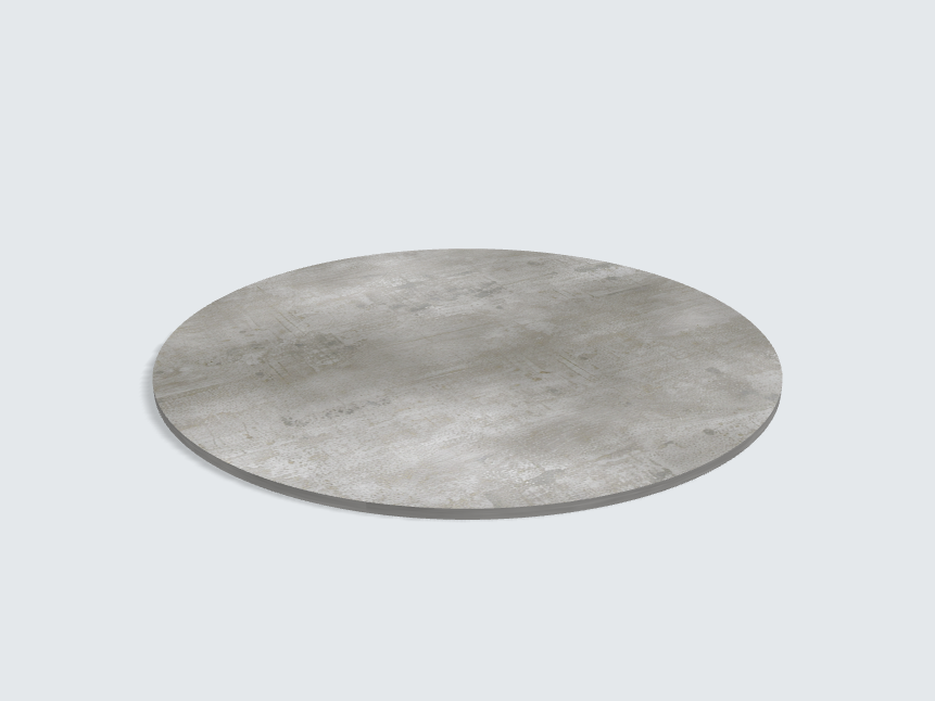 Tischplatte oval / kreisförmig Beton Art Perlgrau | Classic