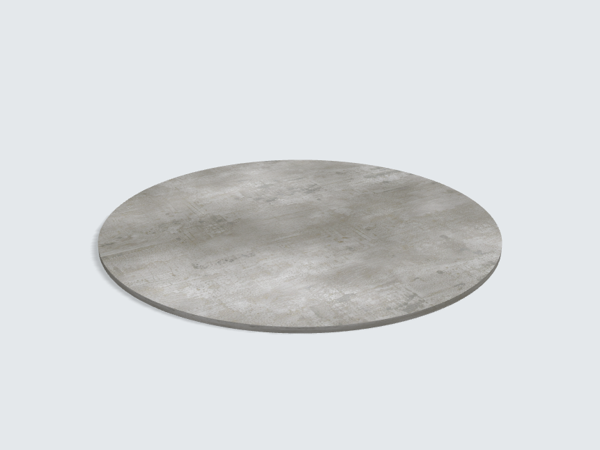 Tischplatte oval / kreisförmig 44375 DP Beton Art Perlgrau