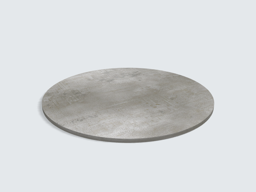 Tischplatte oval / kreisförmig 44375 DP Beton Art Perlgrau