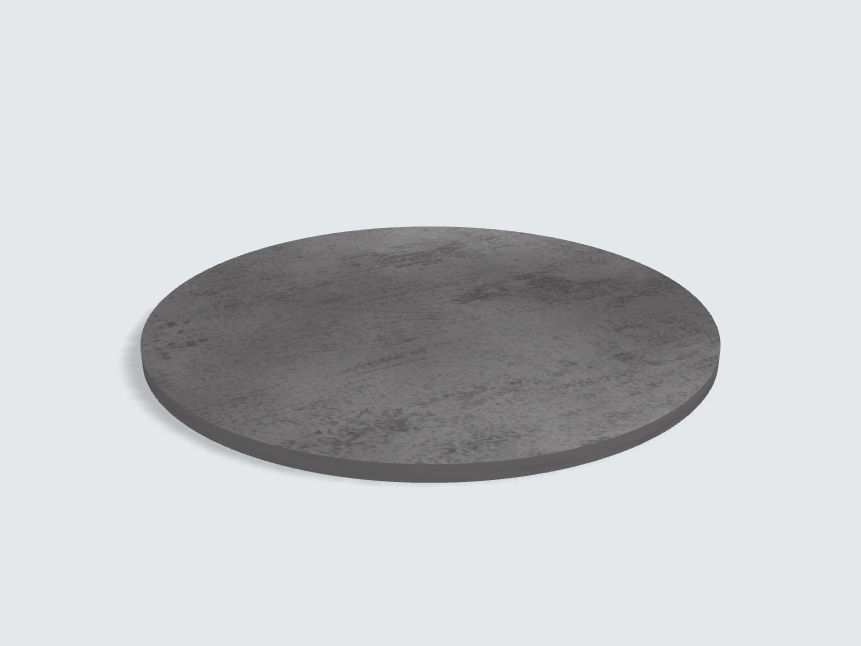 Tischplatte oval / kreisförmig 44405 DP Beton Art Schiefergrau
