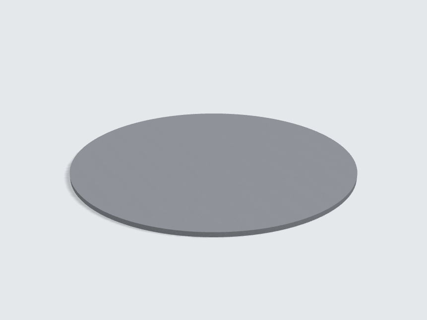 Tischplatte oval / kreisförmig Achatgrau