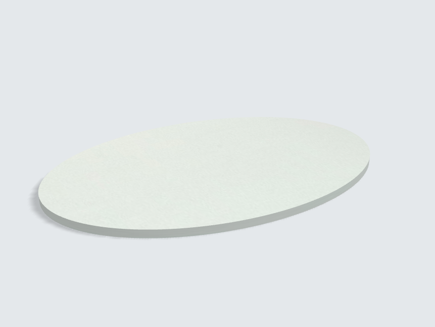 Tischplatte oval / kreisförmig Aluminium
