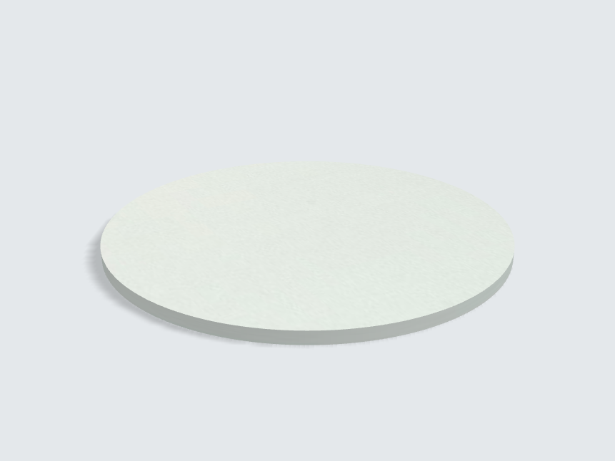 Tischplatte oval / kreisförmig Aluminium