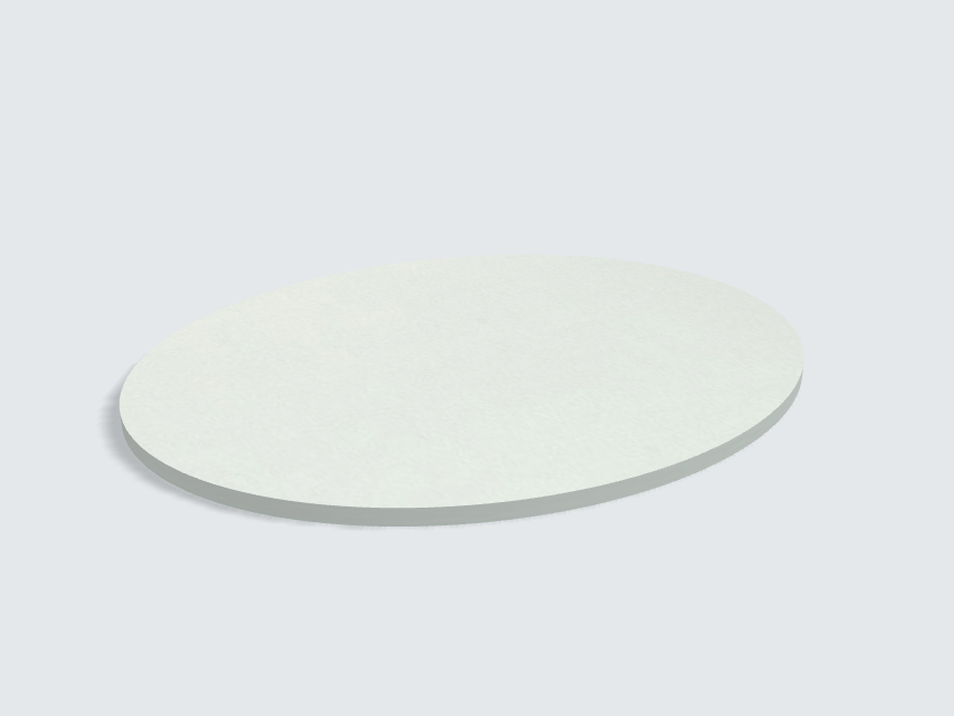 Tischplatte oval / kreisförmig Aluminium