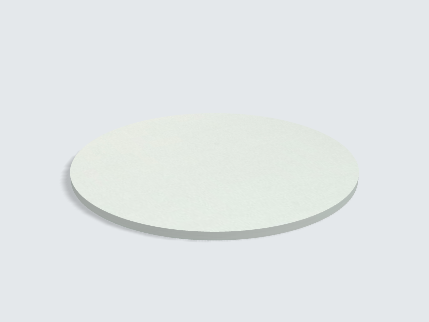 Tischplatte oval / kreisförmig Aluminium