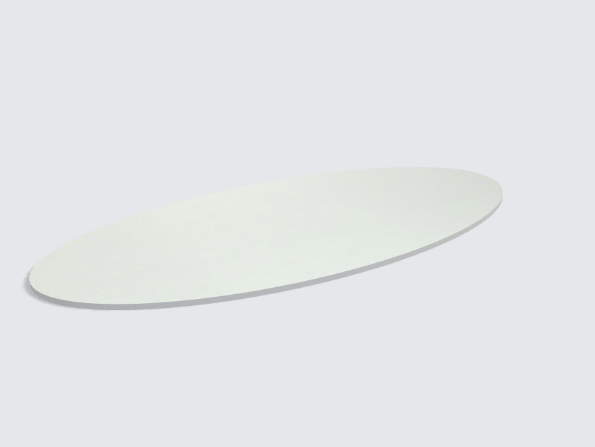 Tischplatte oval / kreisförmig Aluminium
