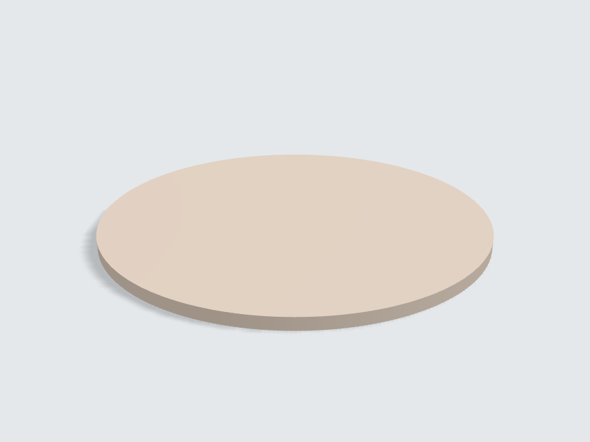 Tischplatte oval / kreisförmig Fango