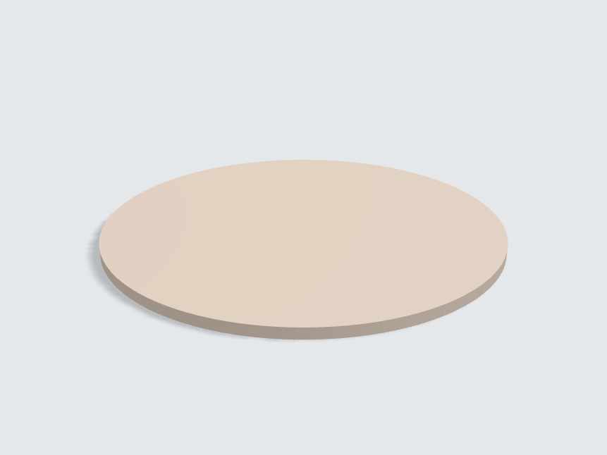 Tischplatte oval / kreisförmig Fango