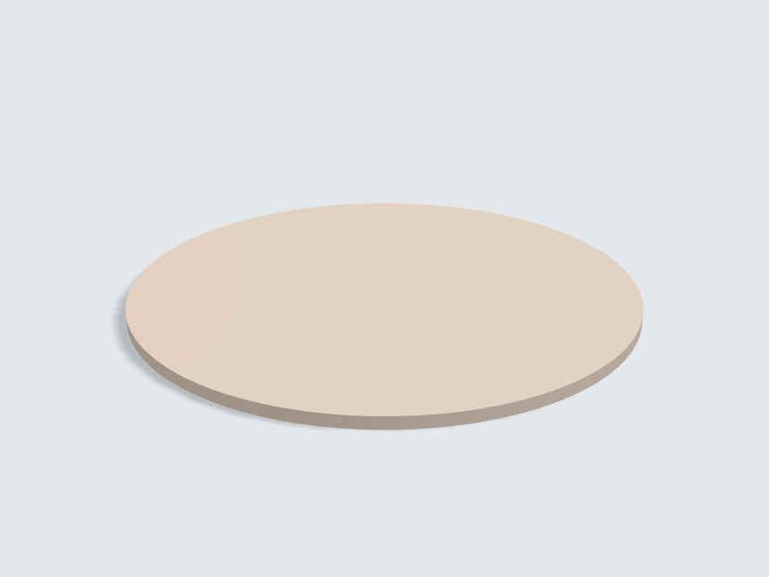 Tischplatte oval / kreisförmig Fango