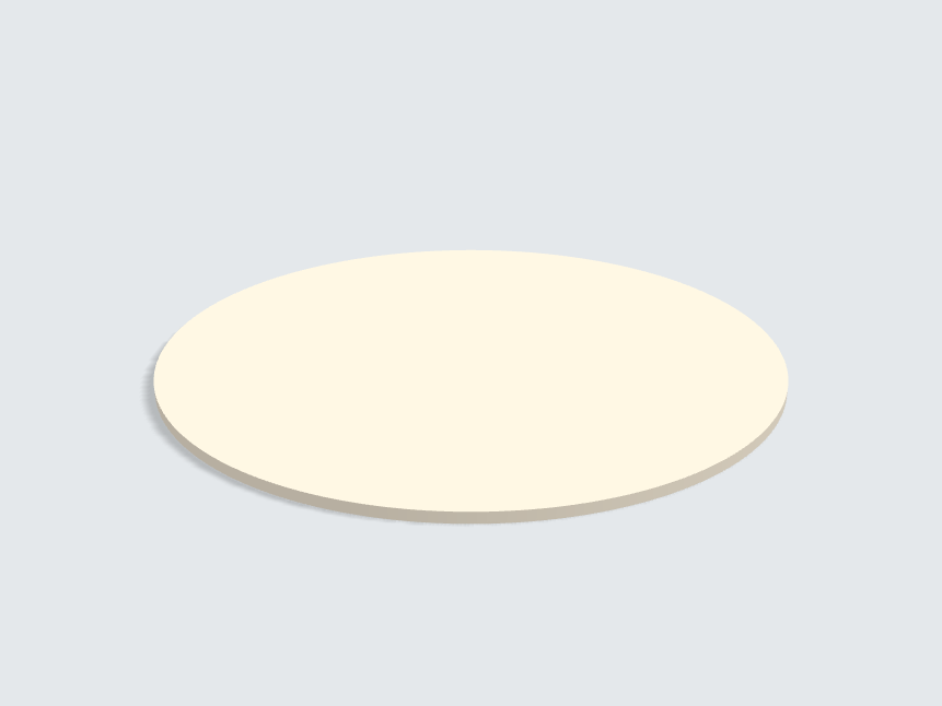Tischplatte oval / kreisförmig Fresko