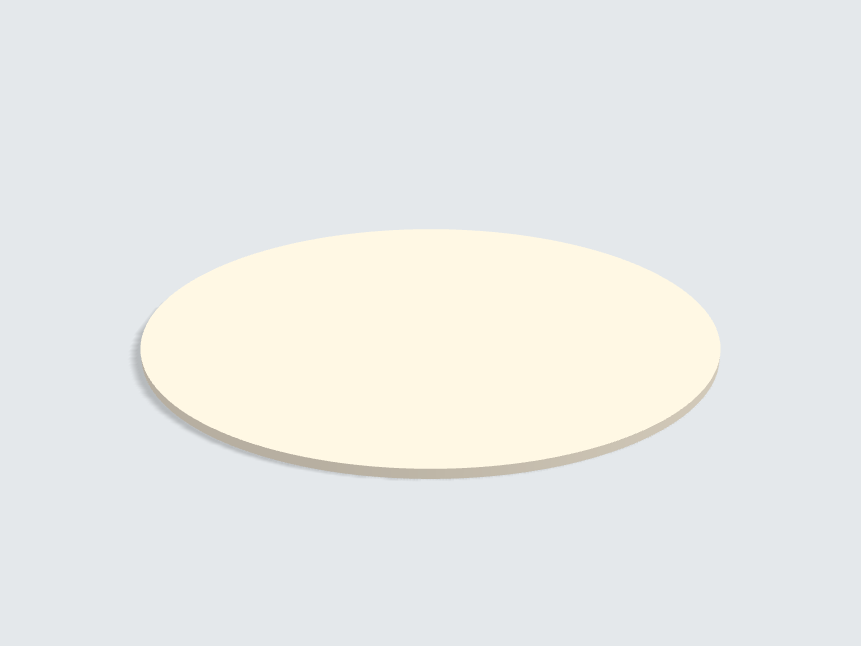 Tischplatte oval / kreisförmig Fresko