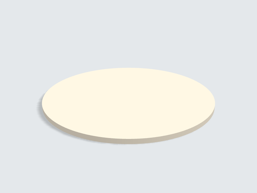 Tischplatte oval / kreisförmig Fresko