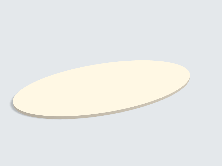 Tischplatte oval / kreisförmig Fresko
