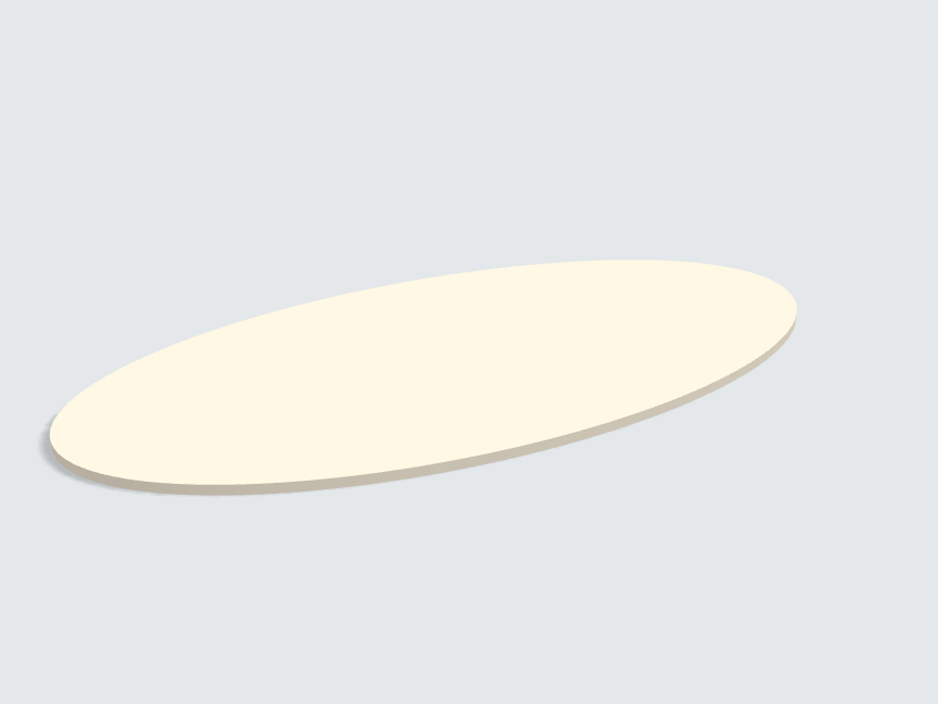 Tischplatte oval / kreisförmig Fresko