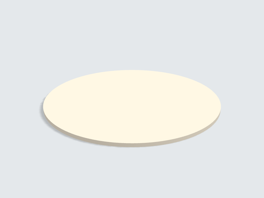Tischplatte oval / kreisförmig Fresko
