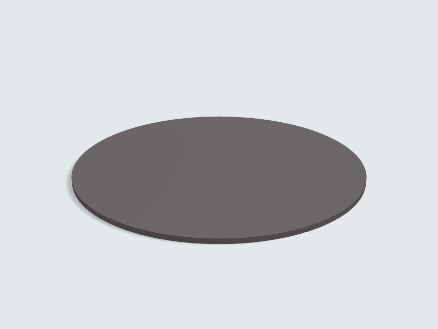 Tischplatte oval / kreisförmig Graphitgrau