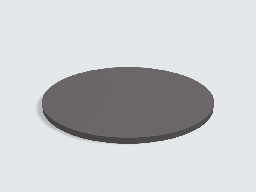Tischplatte oval / kreisförmig Graphitgrau
