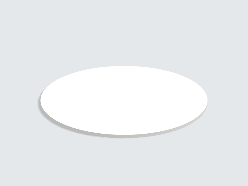Tischplatte oval / kreisförmig Grau Matt
