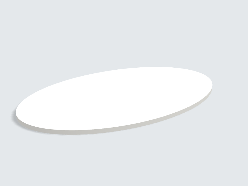 Tischplatte oval / kreisförmig Grau Matt
