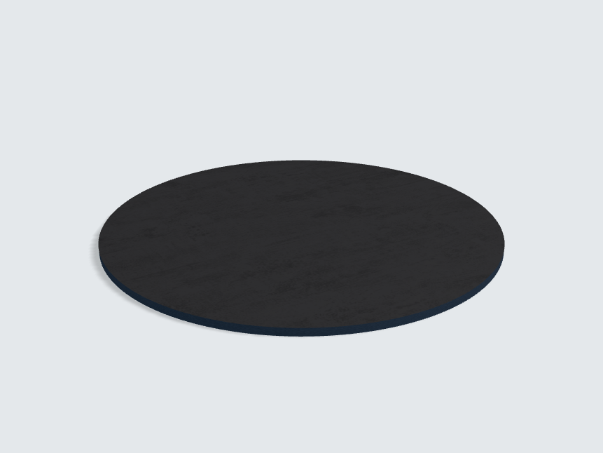 Tischplatte oval / kreisförmig Basalt