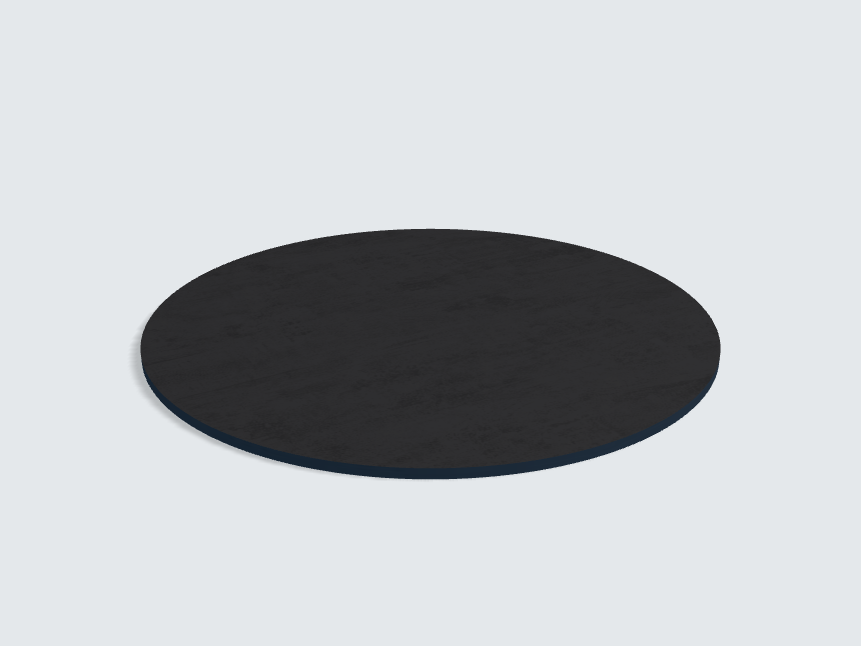 Tischplatte oval / kreisförmig Basalt