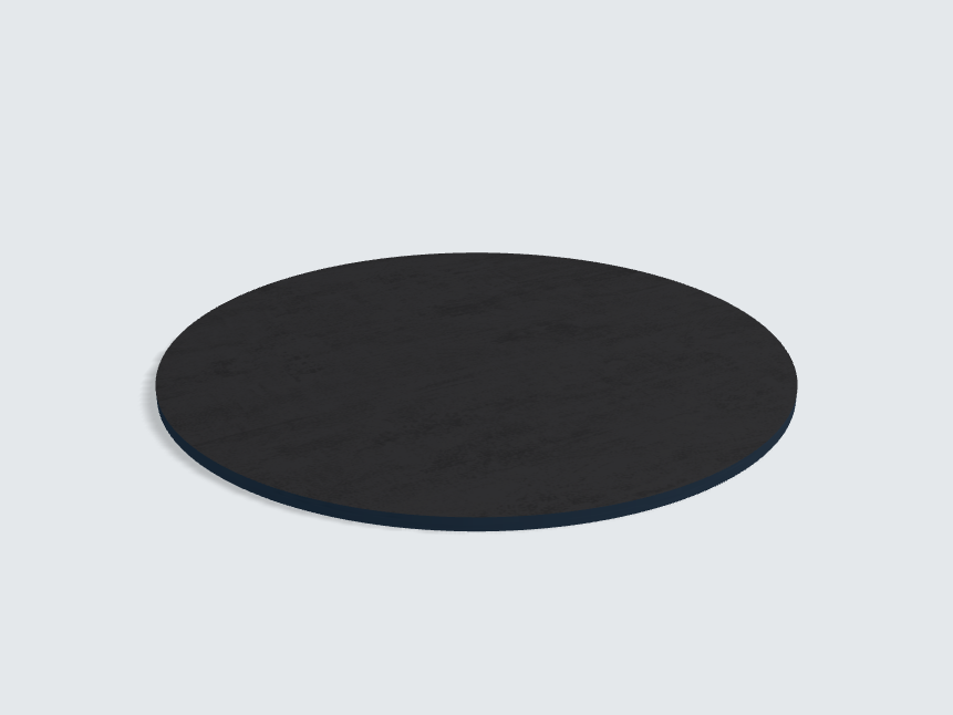 Tischplatte oval / kreisförmig Basalt