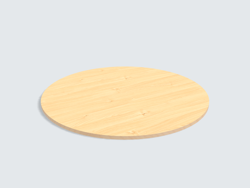 Tischplatte oval / kreisförmig Birke