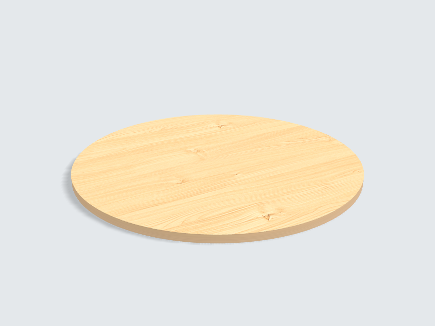Tischplatte oval / kreisförmig Birke