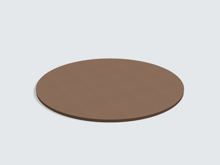 Tischplatte oval / kreisförmig Brushed Bronce