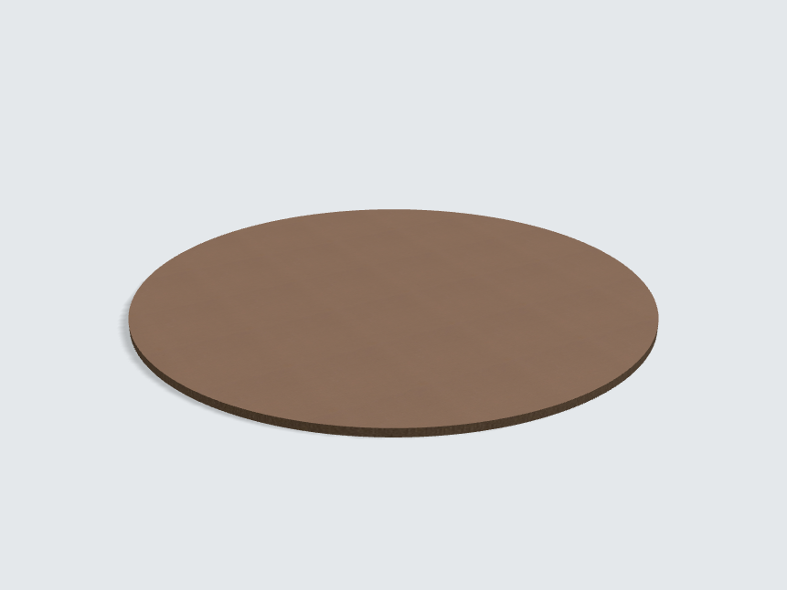 Tischplatte oval / kreisförmig Brushed Bronce