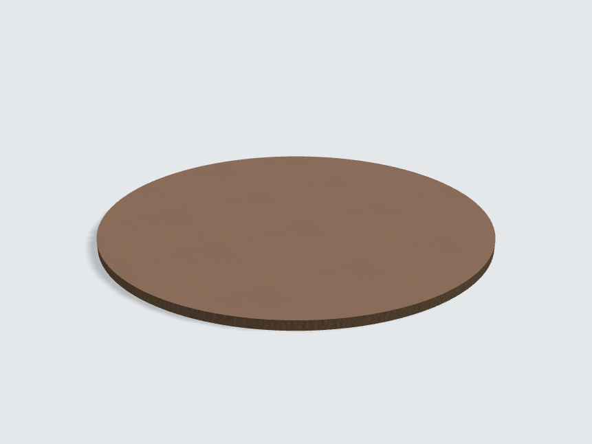 Tischplatte oval / kreisförmig Brushed Bronce