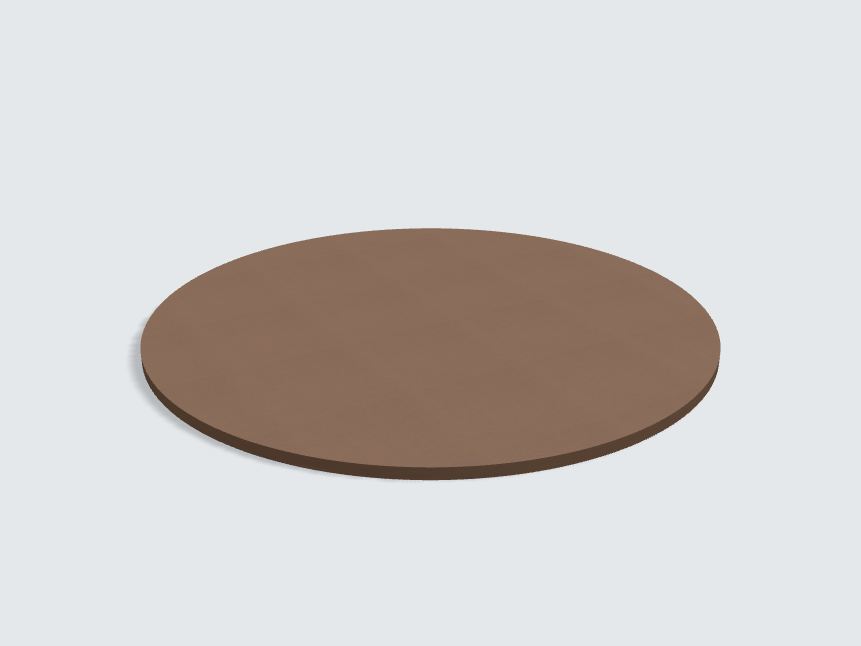 Tischplatte oval / kreisförmig Brushed Bronce