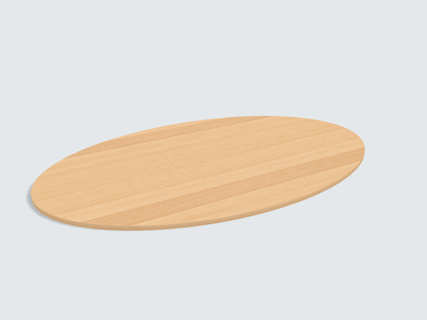 Tischplatte oval / kreisförmig Buche Furnier