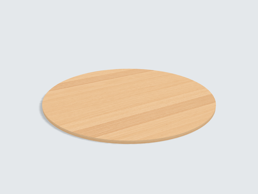 Tischplatte oval / kreisförmig Buche Furnier
