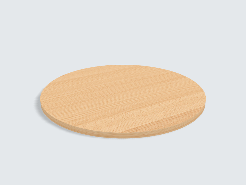 Tischplatte oval / kreisförmig Buche Furnier