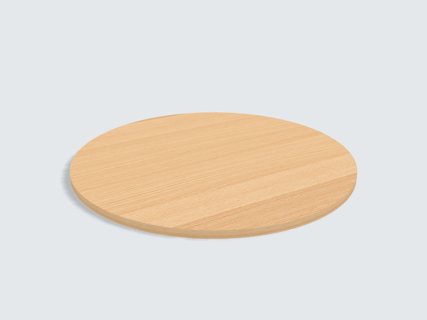 Tischplatte oval / kreisförmig Buche Furnier